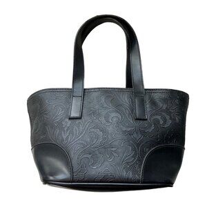 VTG Liz Claiborne shoulder Bag embossed Tooled Paisley Faux Leather Y2K